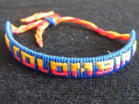 Pulsera Textile Colombia Bleue